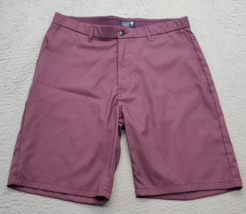 Surf &amp; Swim Co. Golf Chino Shorts Mens 34 Burgundy Stretch Elastic Waist... - £15.68 GBP