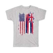 United States Hawaii : Gift T-Shirt American Hawaiian Flag Expat Mixed Country F - £14.22 GBP