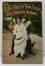 If You Talk in Your Sleep Don&#39;t Mention My Name Photo Ladies Gents Postc... - $9.95