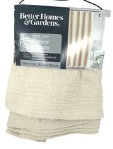 Better Homes and Gardens Shower Curtain 72in x 72in Beige Papyrus Canvas - £12.60 GBP