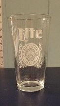 Miller Lite Beer Pint Glass A Fine Pilsner Beer White Lettering 5.75&quot; Tall - $9.70
