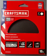 10 Pack Craftsman CMXZXGA9134 5&quot; Dia. 220 Grit Sanding Discs Fits Orbita... - $14.80