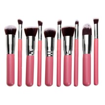 10 pcs makeup brush set  Portable fashion high-end beauty tool set (Pink... - £10.28 GBP