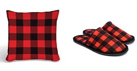 Valentine&#39;s Day Pack for Him Lumberjack Slippers and Pillow Case Pack Home Decor - £13.09 GBP