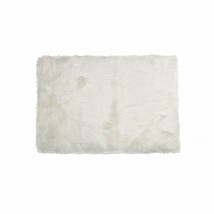 5' X 8' Off White Faux Fur Flokati Area Rug - $169.99