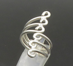 925 Sterling Silver - Vintage Shiny Split Swirl Band Ring Sz 7.5 - RG21770 - £32.71 GBP