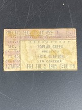 Eric Clapton Concert Ticket Stub Poplar Creek Friday July 5, 1985 - £3.94 GBP