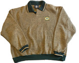 Vintage Green Bay Packers NFL Lee Sport Collared Sweatshirt Sweater Gree... - $13.98