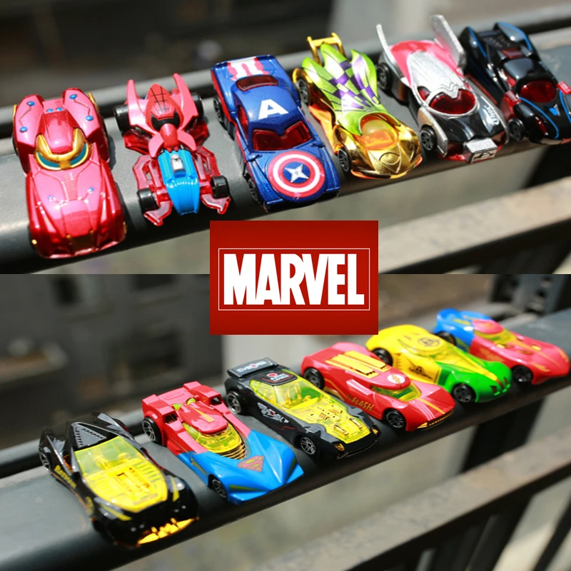 L avengers car kids toys spiderman hulk ironman figurines truck funny pull back vehicle thumb200
