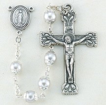 White First Communion Rosary - £24.33 GBP