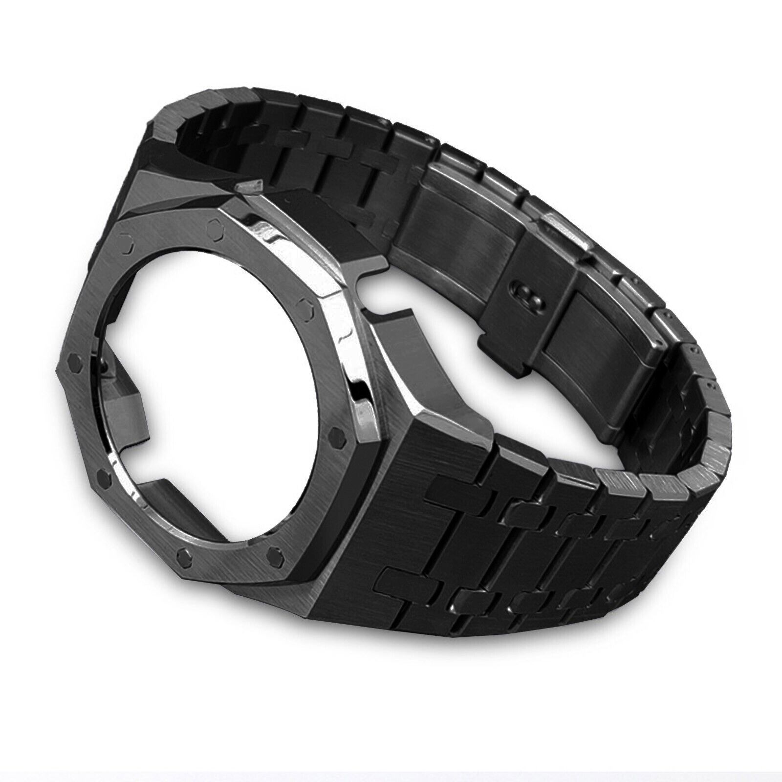 Primary image for BLACK Casioak Stainless Steel Bracelet MOD Case for Shock G-SHOCK GA2100 GA2110