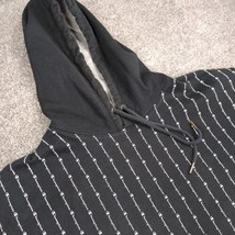 Champion Hoodie Men XL Black AOP Spellout Hooded Sweater Sweatshirt VTG - £19.54 GBP