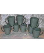 CORELLE Coordinates Gray/ Green  Mugs Cups -Set 8- Stoneware VGUC - £17.26 GBP