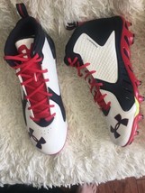 Under Armour  SpineFierce Football Cleats Red White Blue 1270491-101 Sz ... - £54.98 GBP