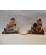 Flintstones Little League CA 21 North Rialto Double Lapel Pin Fred & Barney - $9.95