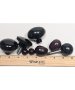 Lot of 8 Vintage Phenolic/Resin Plastic Threaded Ball Knob Handles Machi... - $29.69