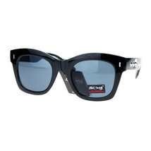 Skull Studded Sunglasses Women&#39;s Square Horn Rim Hipster Fashion - £10.38 GBP+
