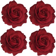 4pcs Fabric Rose Hair Flowers Clip - £19.38 GBP