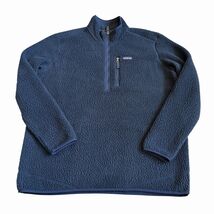 Patagonia Men’s Retro Pile 1/4 Zip Fleece Jacket Sz XXL Navy Blue STY228... - $69.25
