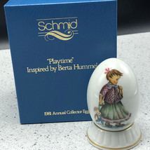 1981 Schmid Berta Hummel Goebel Annual Easter Egg Figurine 177300 Playtime Doll - £15.70 GBP