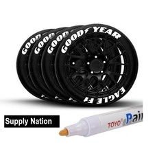 Tire Paint Pen for Car Tires Permanent and Waterproof White 2pk - £7.09 GBP