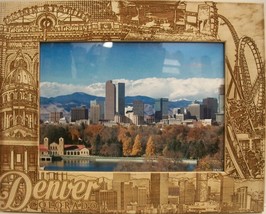 Denver Colorado Laser Engraved Wood Picture Frame (5 x 7) - £24.77 GBP