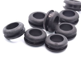 1&quot; x 3/4&quot; w 3/16&quot; Groove Rubber Wire Grommets  Panel Bushings for Cable &amp; Tubing - £7.66 GBP+