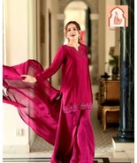 &quot;Farsi Salwar Suit Set for Women - Natural Crepe Silk Top Bottom Dupatta... - $50.00