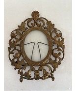 Vintage Ornate Antique Victorian Picture Frame Brass Cast Metal with Eas... - $830.41 MXN
