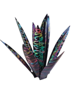 Metal Agave Cactus Black rainbow / southwest desert / metal art sculptur... - £138.26 GBP