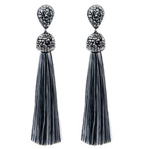 Fashion 12Colors Long Tassel Earrings Handmade Bohemian Unusual Silk Crystal Dan - $13.14