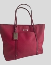 TUMI Voyageur Tote Maroon Nylon Leather Medium Work Travel Bag Water Res... - £87.88 GBP