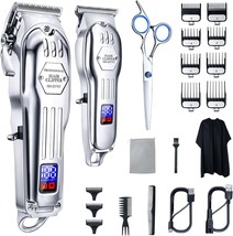 Professional Men&#39;S Hair Clippers, Wireless Barber Clippers For Hair Cutt... - £51.07 GBP