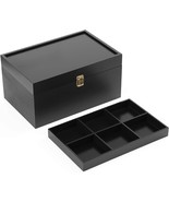 Wooden Storage Box, 12.6X8.3X6.3 Inches Large Bamboo Wood Keepsake Box, ... - €35,85 EUR
