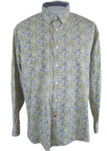 TALLIA Men shirt DRESS long sleeve pit to pit 26 XL sz 17½ PAISLEY cotton  - $24.74