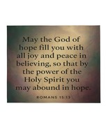 Romans 15:13 Throw Blanket – Joy Peace Hope in God – Christian Gift 50x60 - $47.70 CAD