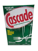 Vintage Unopened Box CASCADE Dishwashing Detergent Full 35oz NOS Movie Prop - $27.99