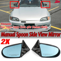 Carbon Spoon Style Side Rear View Mirror For Honda For Civic EG 4Dr Seda... - $84.14