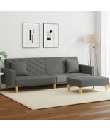  Sofa Bed Dark grey Fabric (100% polyester), wood, plastic 2-seater - $10,368.50 MXN