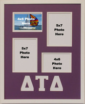 Delta Tau Delta Fraternity Licensed Picture Frame Collage 2-4x6 2-5x7 wall mount - £39.08 GBP