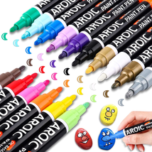 AROIC Paint Pens Paint Markers, 16 Colors Oil-Based Waterproof Paint Marker Pen  - £14.43 GBP