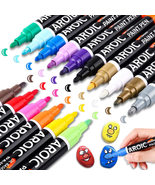 AROIC Paint Pens Paint Markers, 16 Colors Oil-Based Waterproof Paint Mar... - £14.43 GBP
