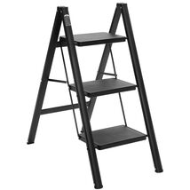 BOCOM 3 Step Ladder, Heavy Duty, Foldable Metal Stool, Anti-Slip, Wide P... - $102.17