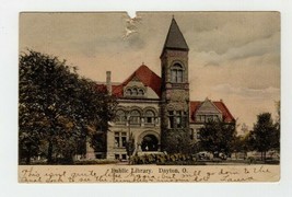 Pre 1905 Dayton Ohio Postcard Public Library by Ill Post Card  - £7.72 GBP
