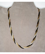 SS Braided Tri-Color Reversible Necklace - £22.31 GBP