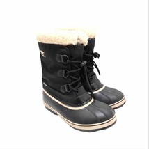 Sorel Yoot Pac Carnival Women&#39;s Black Waterproof Nylon Boots Size 6 - £46.16 GBP
