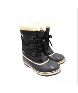 Sorel Yoot Pac Carnival Women&#39;s Black Waterproof Nylon Boots Size 6 - £45.16 GBP