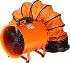 12 Inch 585W 3198 CFM Heavy Duty Cylinder Axial Exhaust Fan with 16.4Ft ... - $220.99