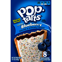 Pop Tarts, Kellogg&#39;s Blueberry , 8 Per Box, 6 Boxes Included , UPC 038000222559, - £17.88 GBP