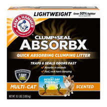 Arm &amp; Hammer Clump &amp; Seal AbsorbX Lightweight Multi-Cat Scented Litter 2ea/8.5 l - £52.18 GBP